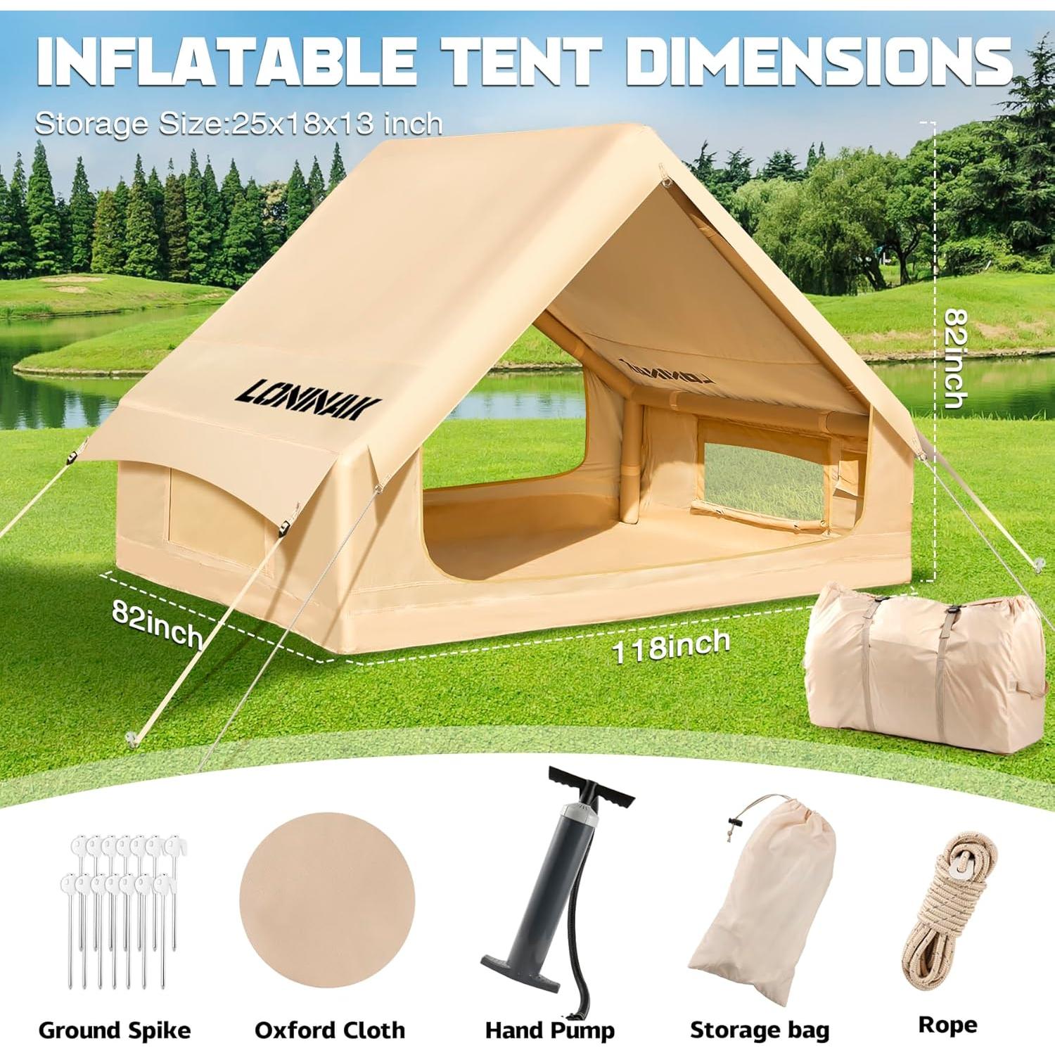 Tienda Inflable Loninak 66 Pies Cuadrados para Camping