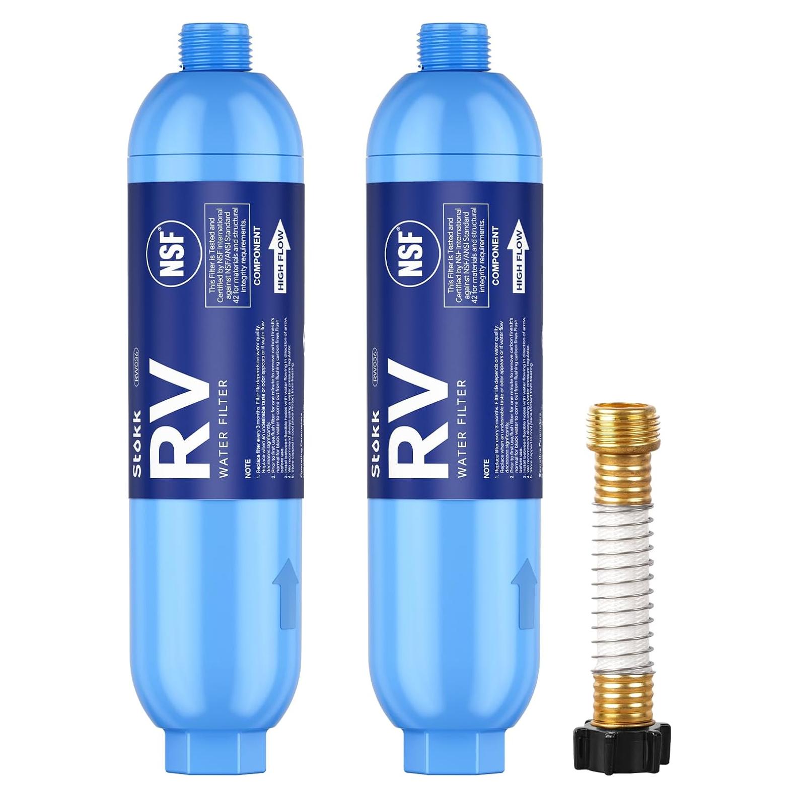 Filtro de Agua Stokk RW036 en Línea para Jardín y RV, Paquete de 2
