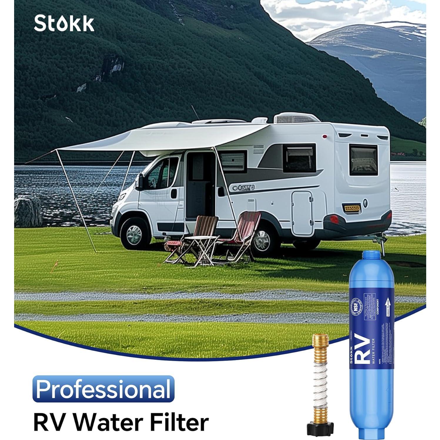 Filtro de Agua Stokk RW036 en Línea para Jardín y RV, Paquete de 2