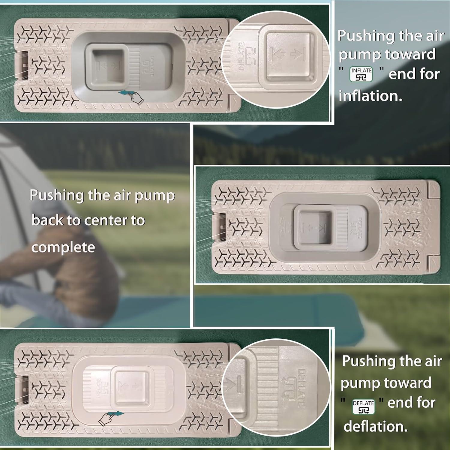 Colchoneta Autoinflable LINKET 196x68.6 cm Verde Camping