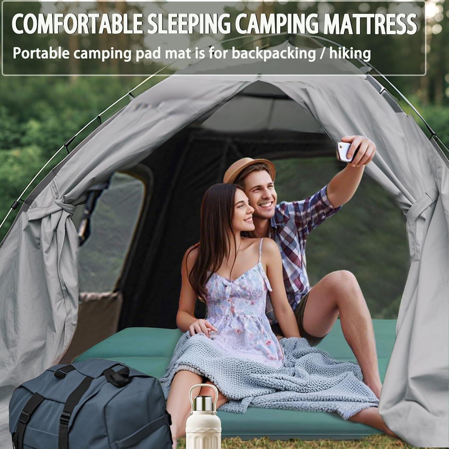 Colchoneta Autoinflable LINKET 196x68.6 cm Verde Camping