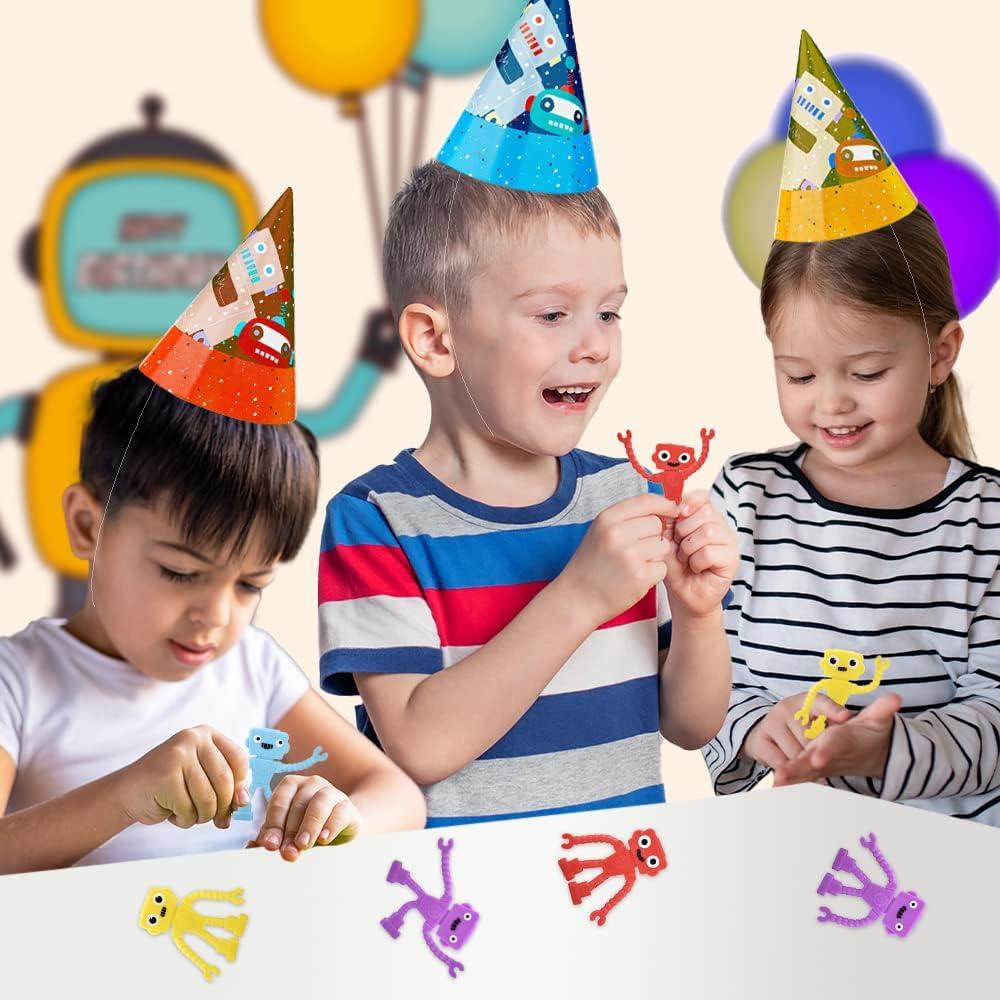 ArtCreativity 48 Mini Robots Flexibles para Niños 3+