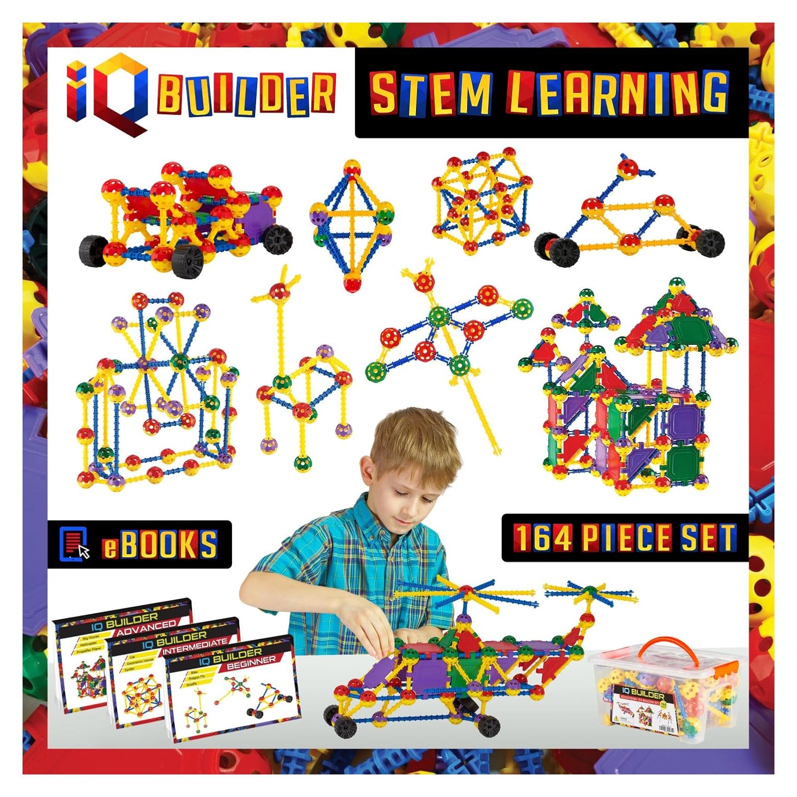STEM Learning Toys | Creative Construction Engineering | Fun Educational Building Set for Boys & Girls Ages 3-10 | Top Blocks Game Kit
