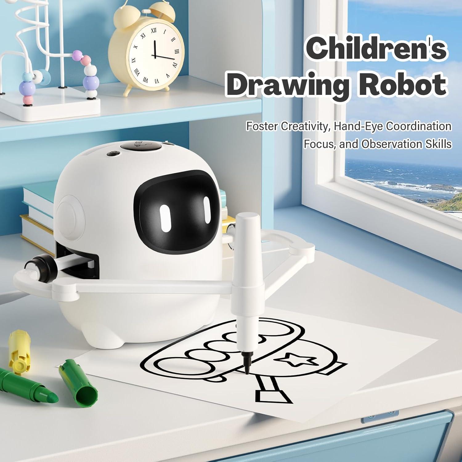 Robot de Dibujo RIVGOT para Niños con 150 Tarjetas Educativas