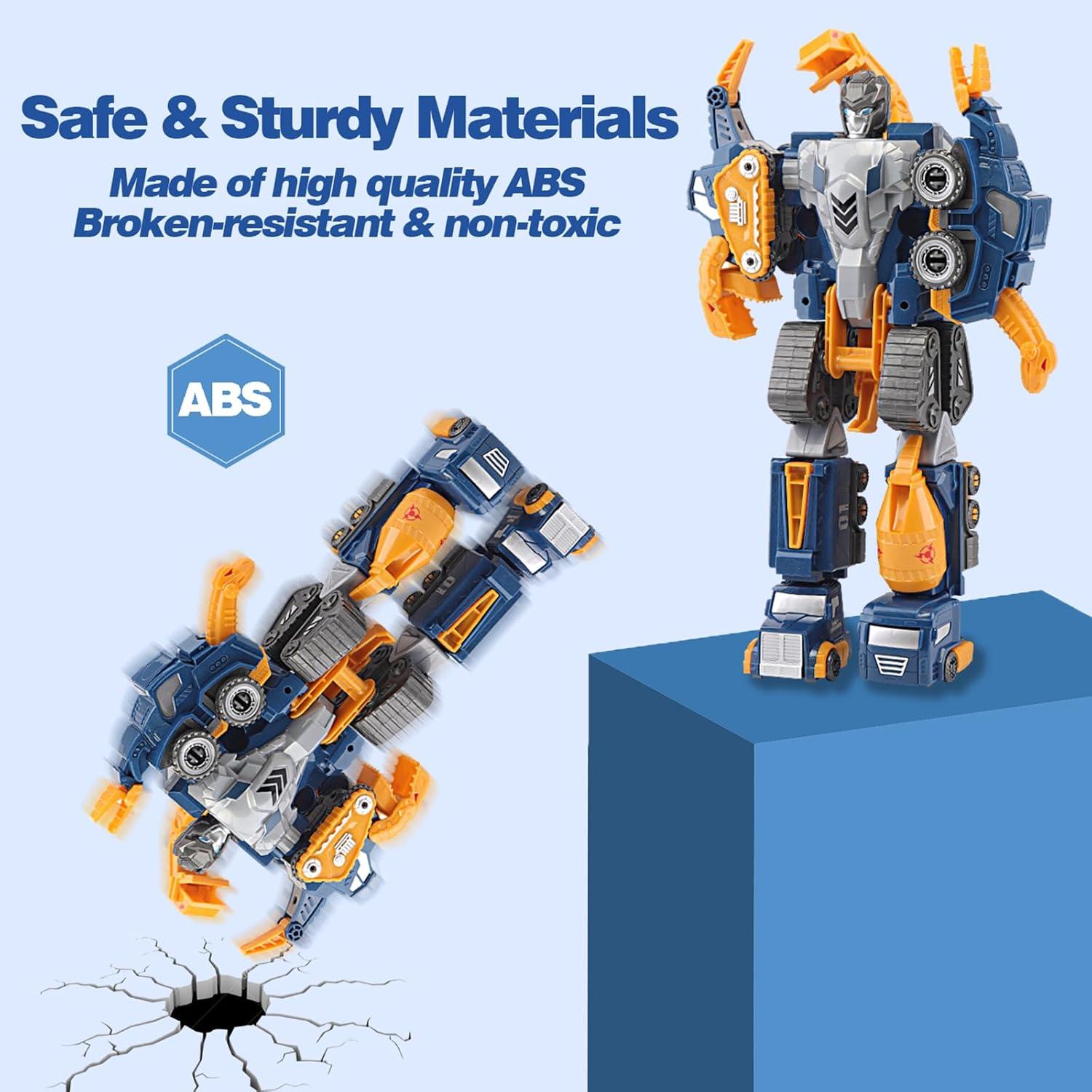 Juego de Transformación de Carros PENGJIA 5 en 1 Robot Dinosaurio