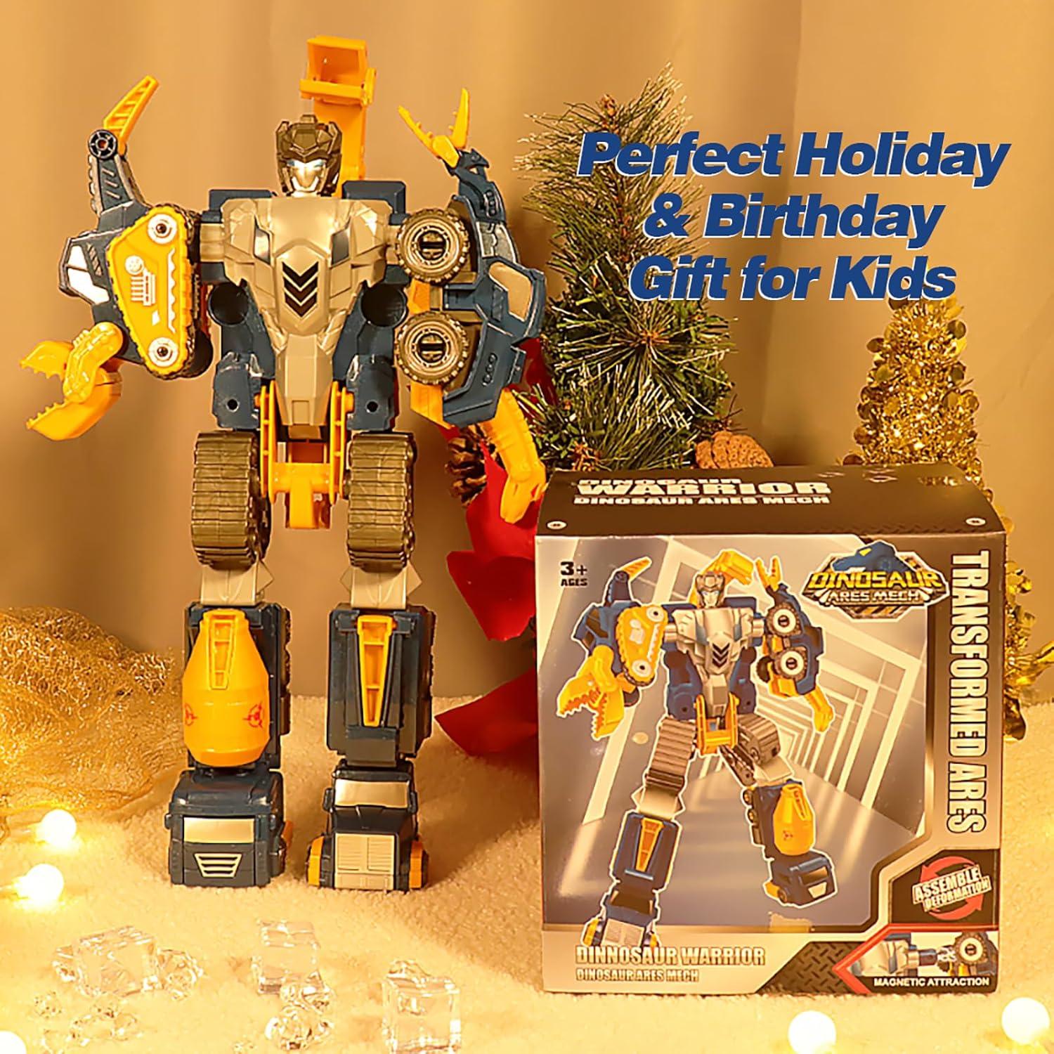 Juego de Transformación de Carros PENGJIA 5 en 1 Robot Dinosaurio