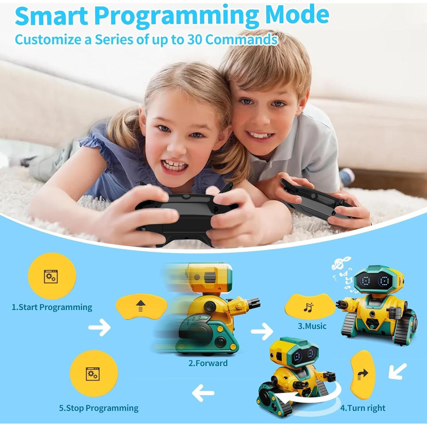 Robot Control Remoto DWIRCTOYS K103 con Ojos LED y Gestos