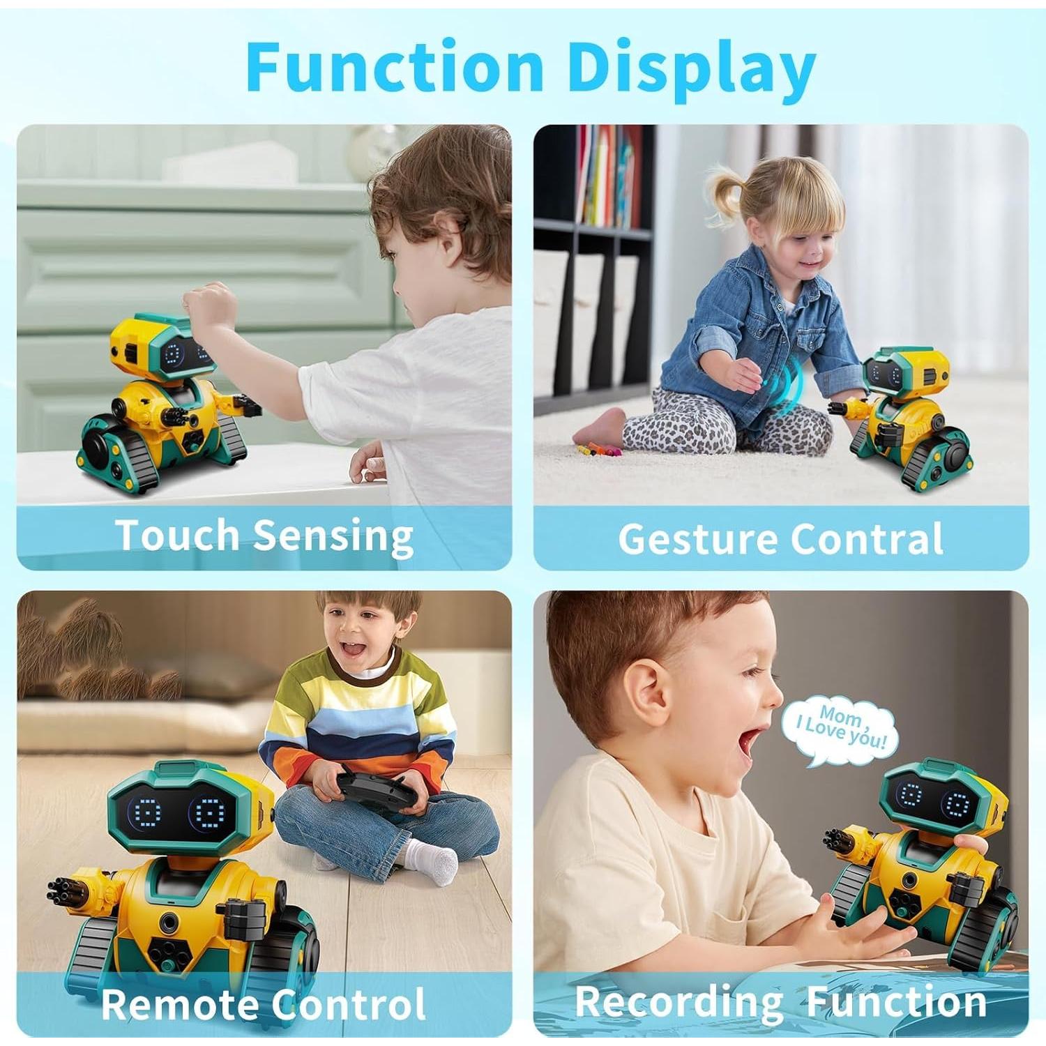 Robot Control Remoto DWIRCTOYS K103 con Ojos LED y Gestos