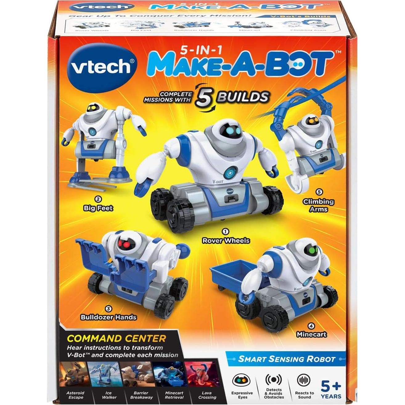 Robot Transformable VTech Make-a-Bot 5 en 1 con Sensor
