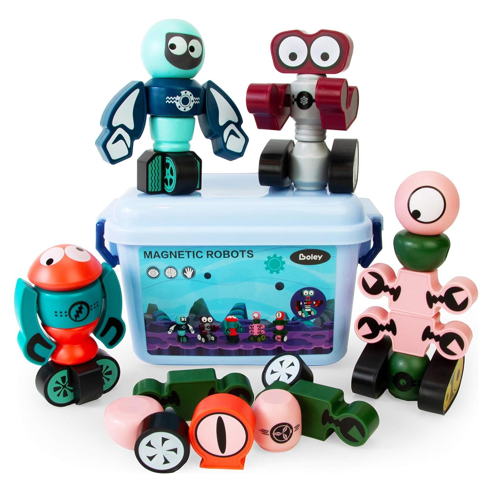 Juego de Robots Magnéticos Boley - Set de 35 Piezas STEM