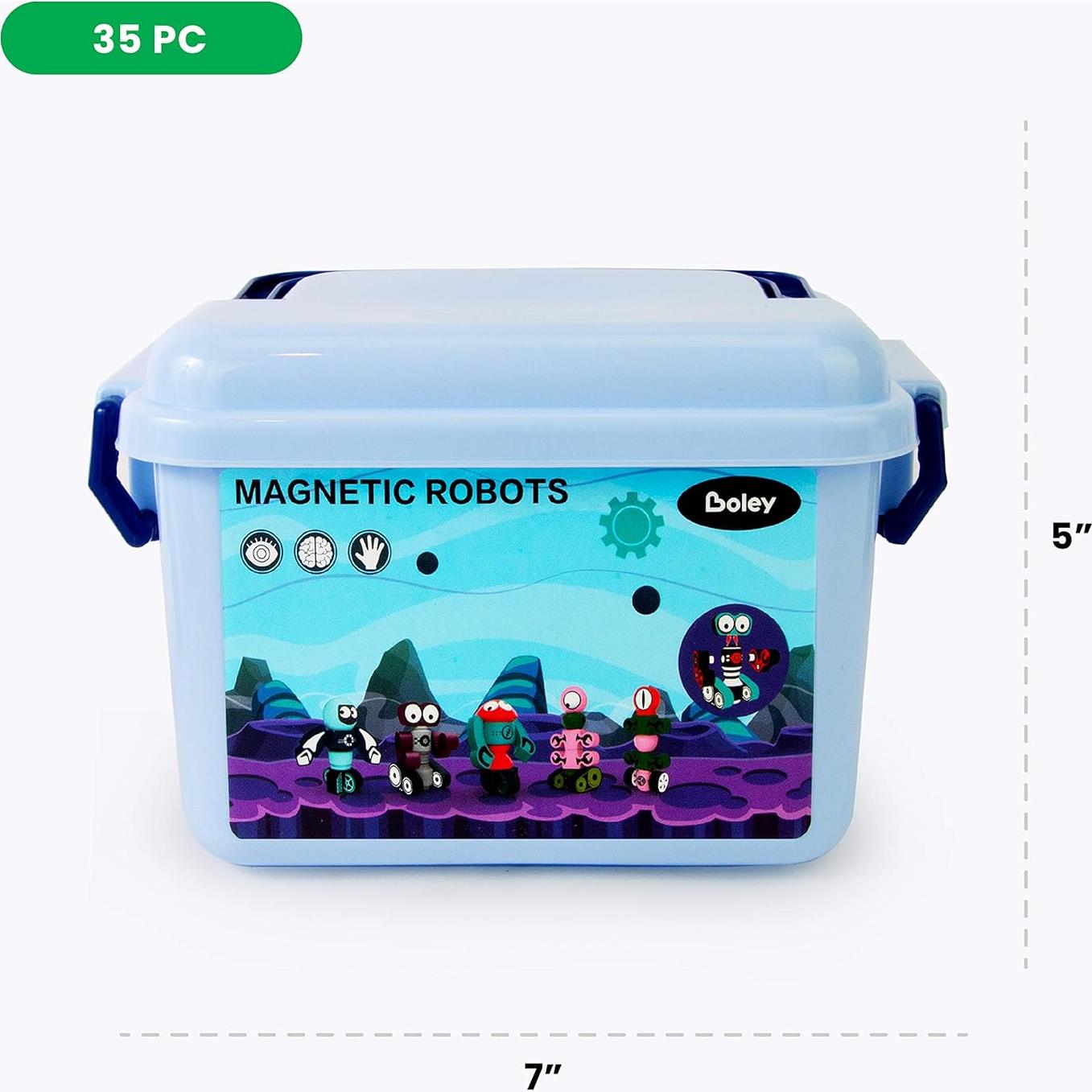 Juego de Robots Magnéticos Boley - Set de 35 Piezas STEM