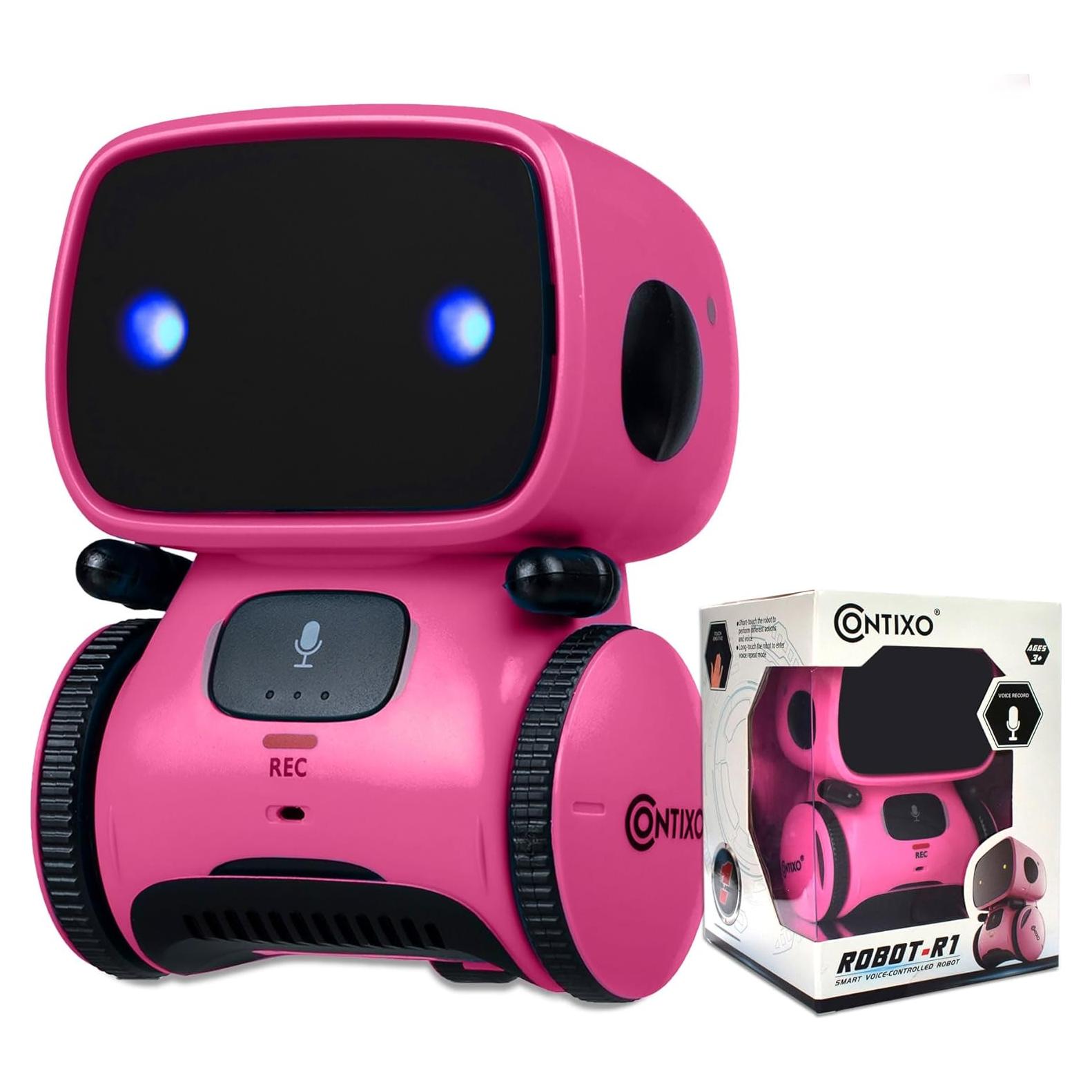 Robot Educativo Contixo R1 Rosa con Control de Voz 3-8 Años