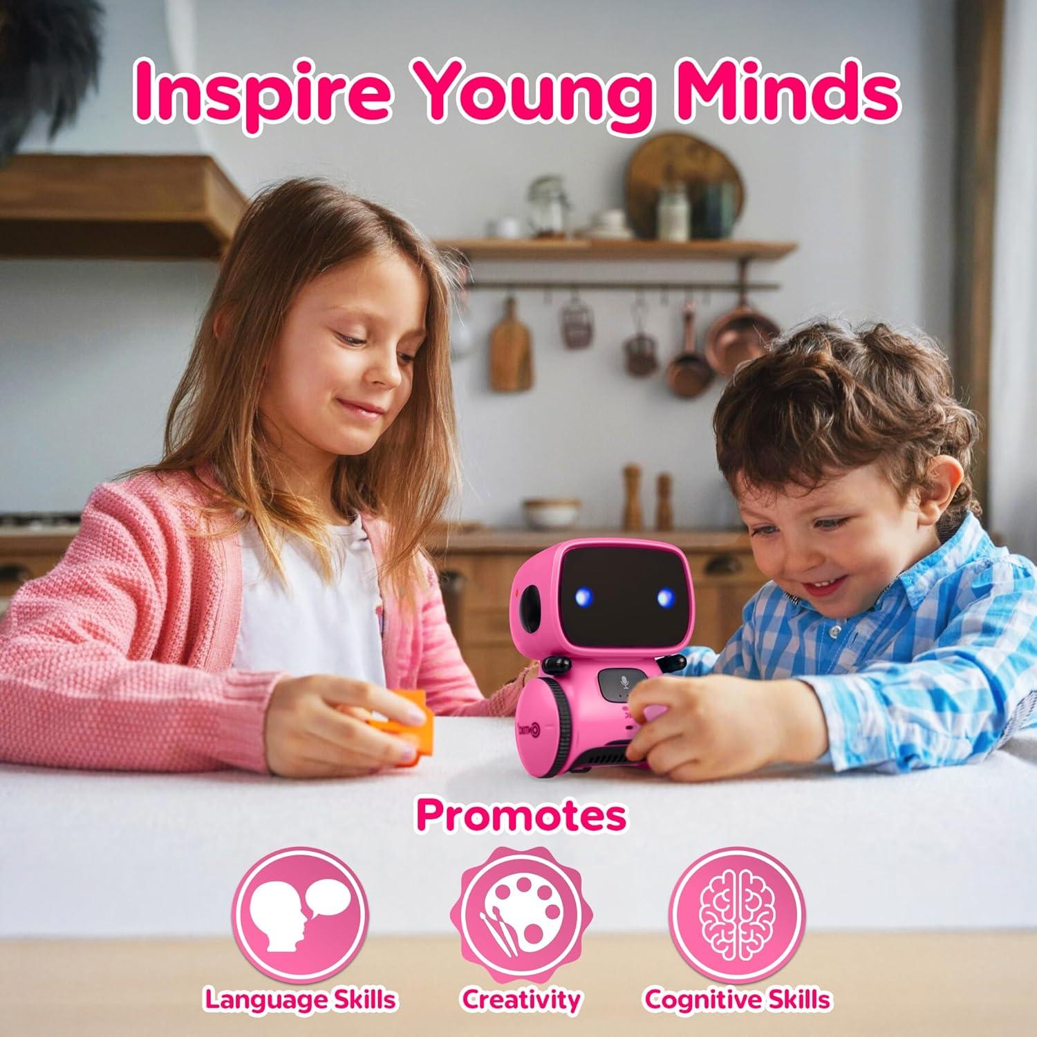 Robot Educativo Contixo R1 Rosa con Control de Voz 3-8 Años