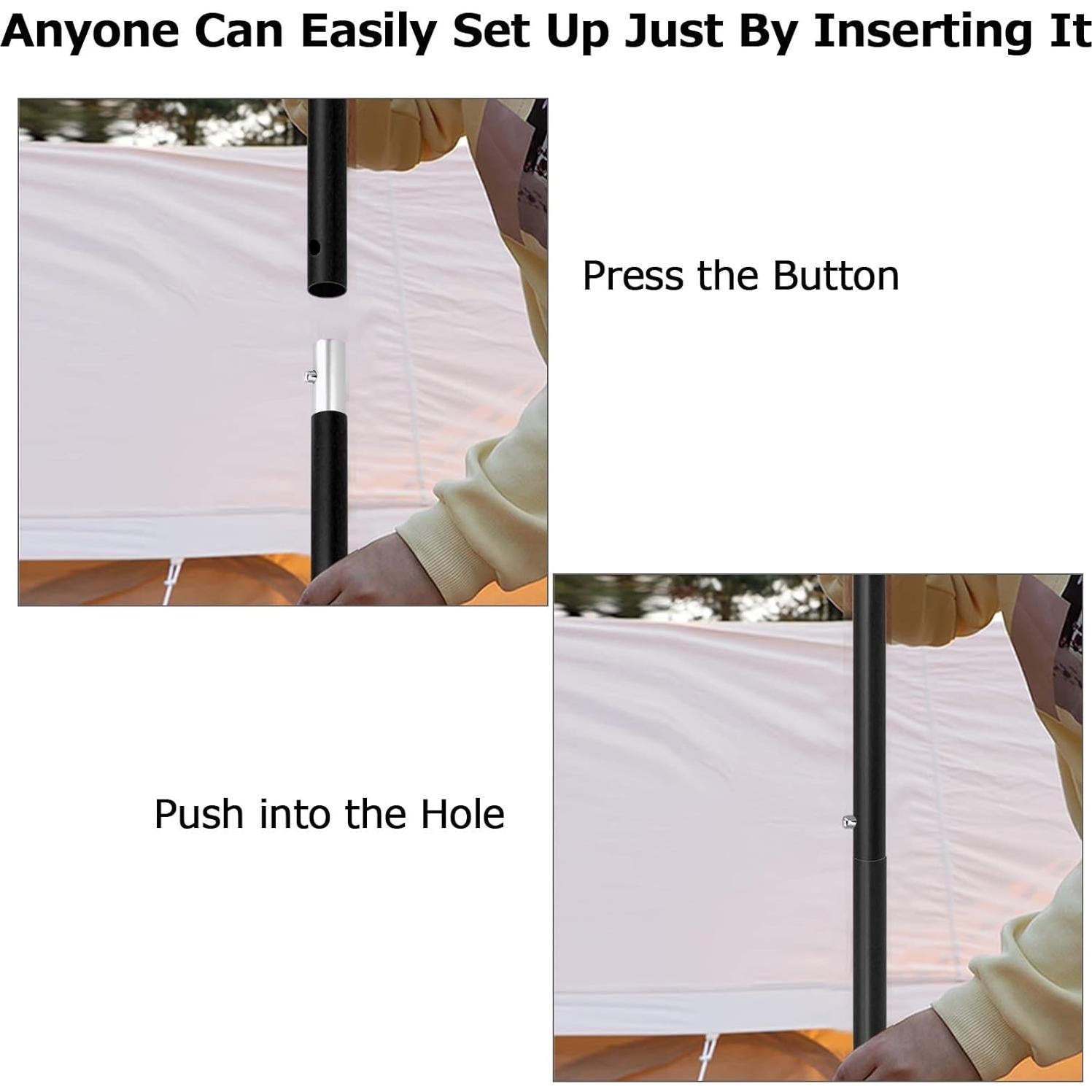 Varillas de Aluminio SAN LIKE 152.9 cm Ajustables Plegables