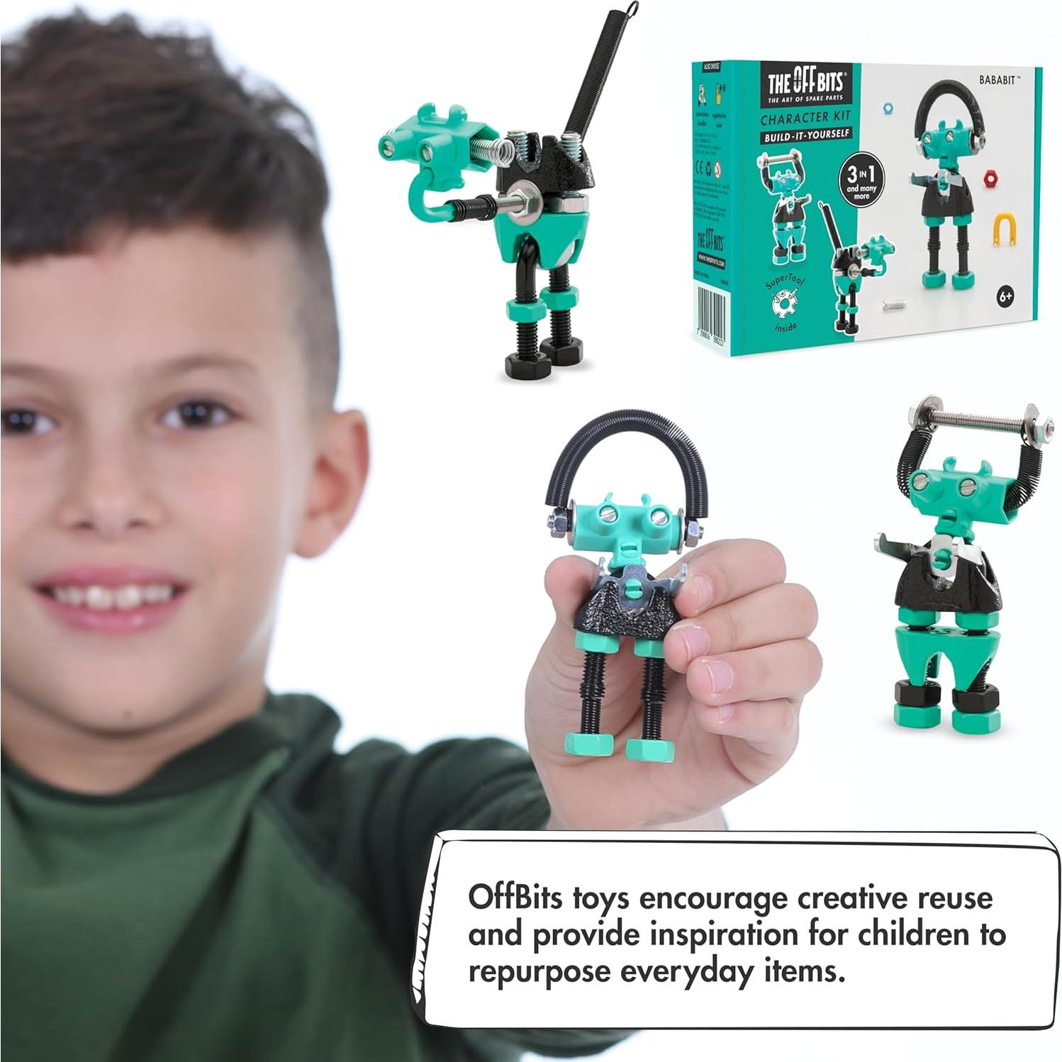 The Off Bits Robot Collection: Robot Toy Model Kit for Kids 6+, Engaging & Creative Toy Building Sets for Boys and Girls, Build Your Own STEM Building Toys Engineering Kit