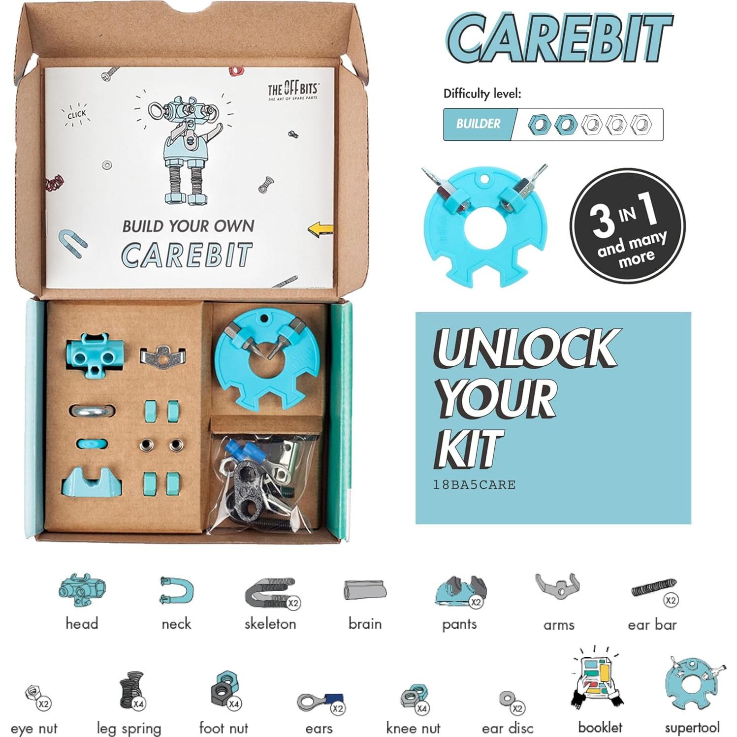The Off Bits Robot Collection: Robot Toy Model Kit for Kids 6+, Engaging & Creative Toy Building Sets for Boys and Girls, Build Your Own STEM Building Toys Engineering Kit