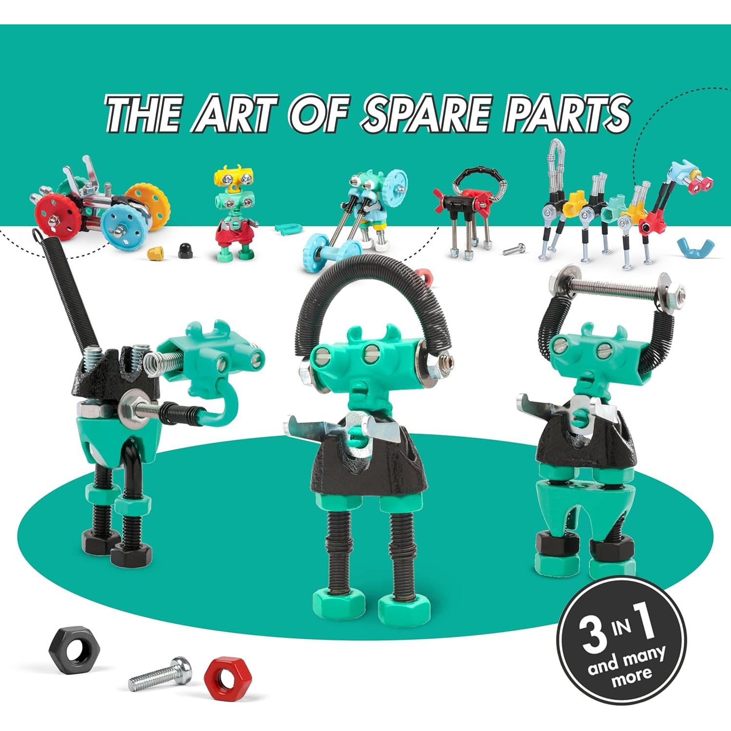 The Off Bits Robot Collection: Robot Toy Model Kit for Kids 6+, Engaging & Creative Toy Building Sets for Boys and Girls, Build Your Own STEM Building Toys Engineering Kit