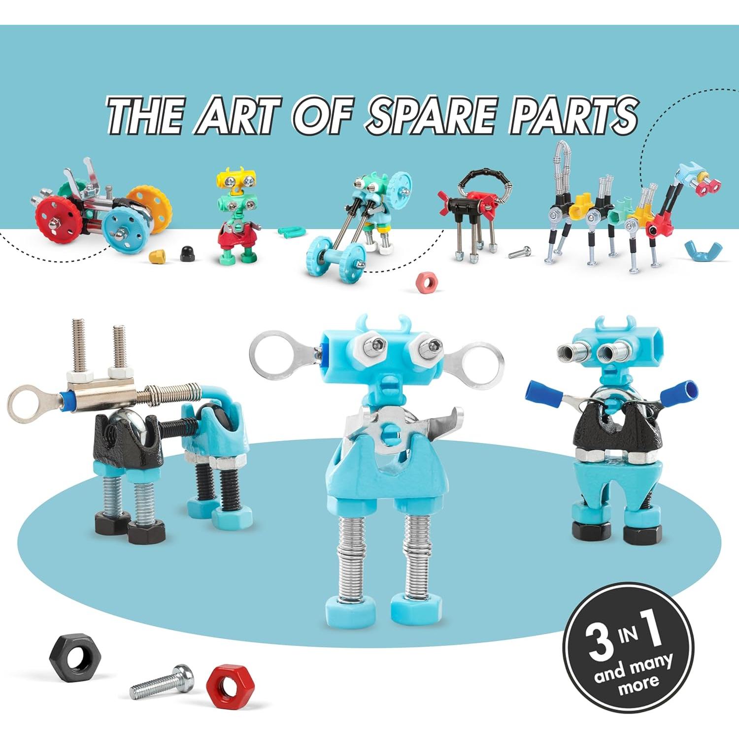 The Off Bits Robot Collection: Robot Toy Model Kit for Kids 6+, Engaging & Creative Toy Building Sets for Boys and Girls, Build Your Own STEM Building Toys Engineering Kit