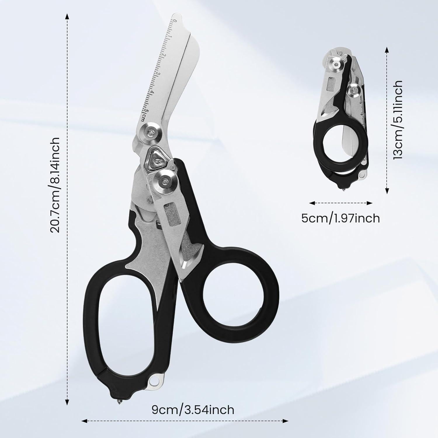 Tijeras de Trauma 6 en 1 JUNWUXY Acero Inoxidable Doble Púrpura