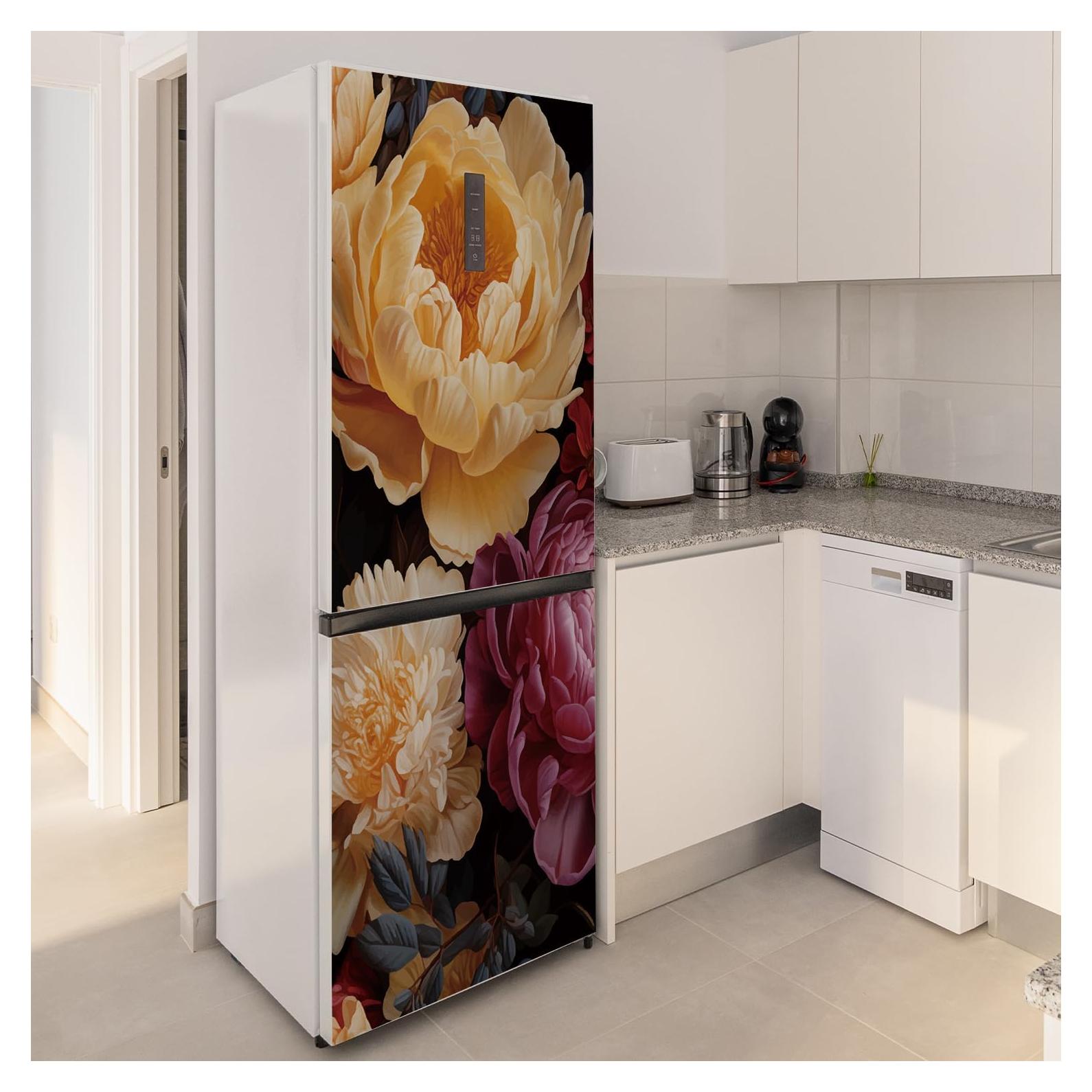 Cubierta Floral para Refrigerador Flortlias Peonía Vintage 56x163 cm