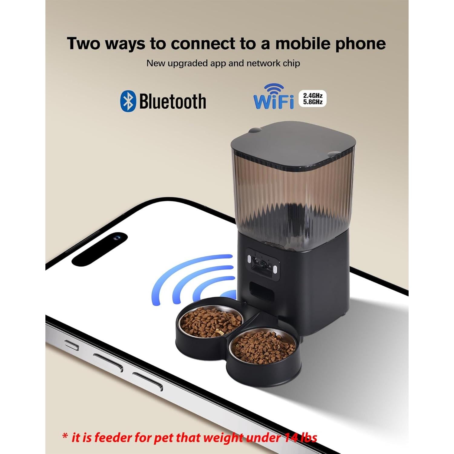 Comedero Automático para Gatos ALL Balance 5L WiFi Control Remoto