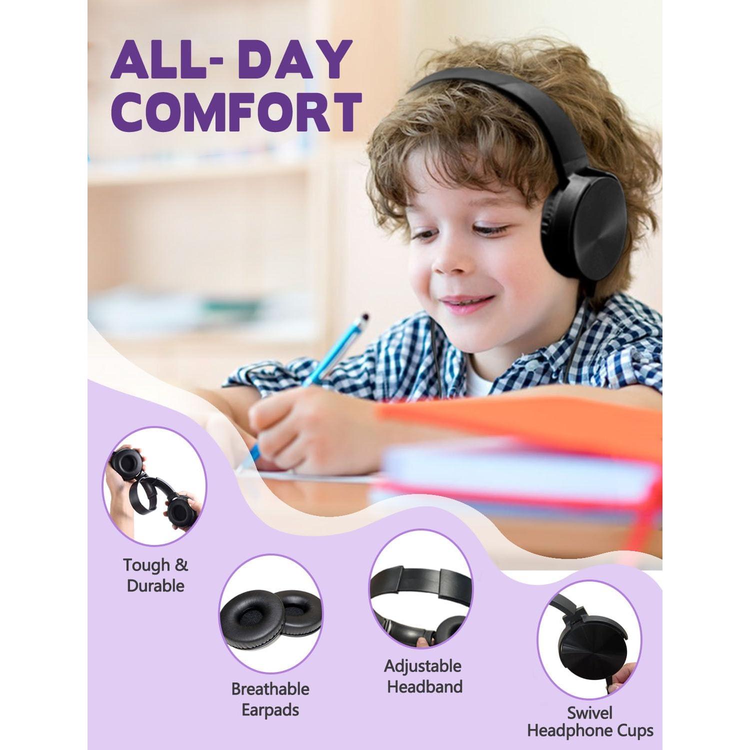 Auriculares para Niños XOSDA LS450 - 2 Paquete Negro