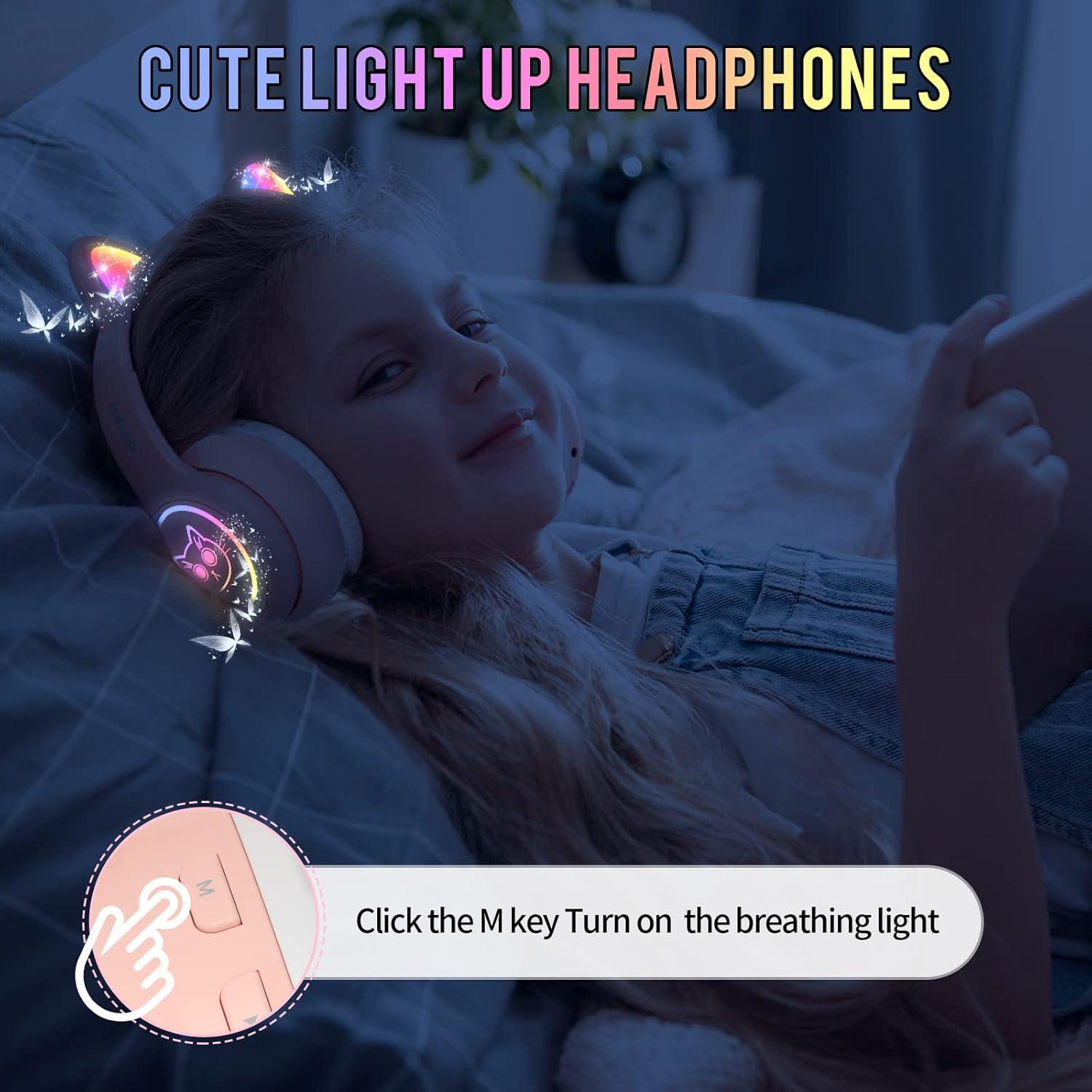 Auriculares Inalámbricos IFECCO para Niños Rosa con Micrófono