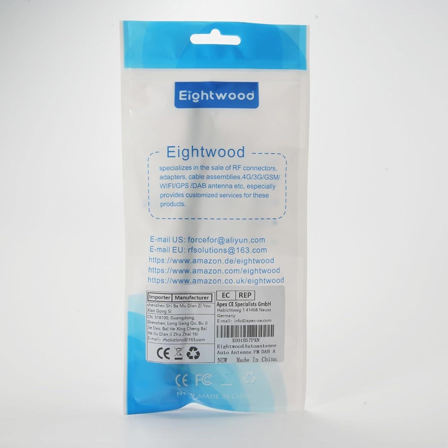 Antena de Radio de Coche Eightwood 17.78 cm FM AM Universal