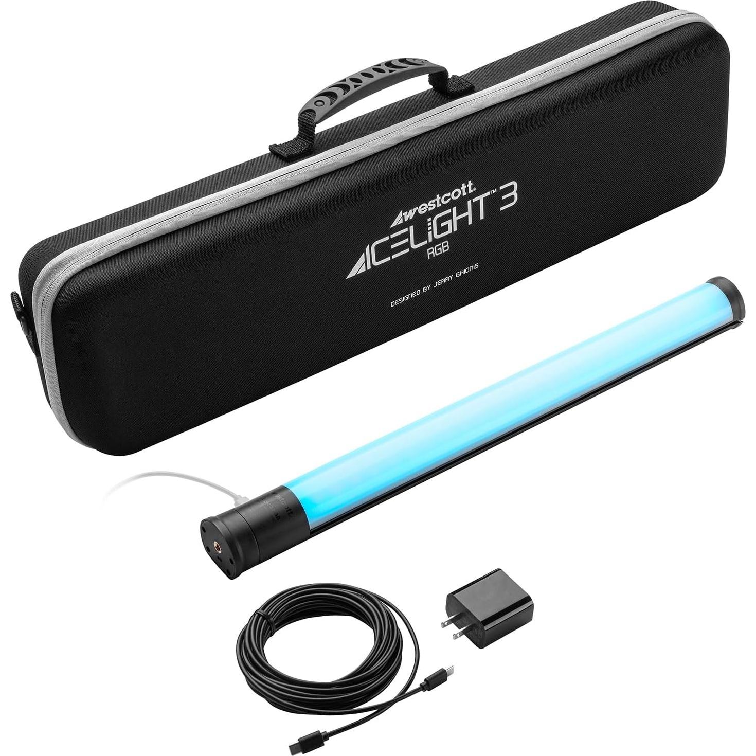 Westcott Ice Light 3 RGBWW LED Kit con Alimentación AC