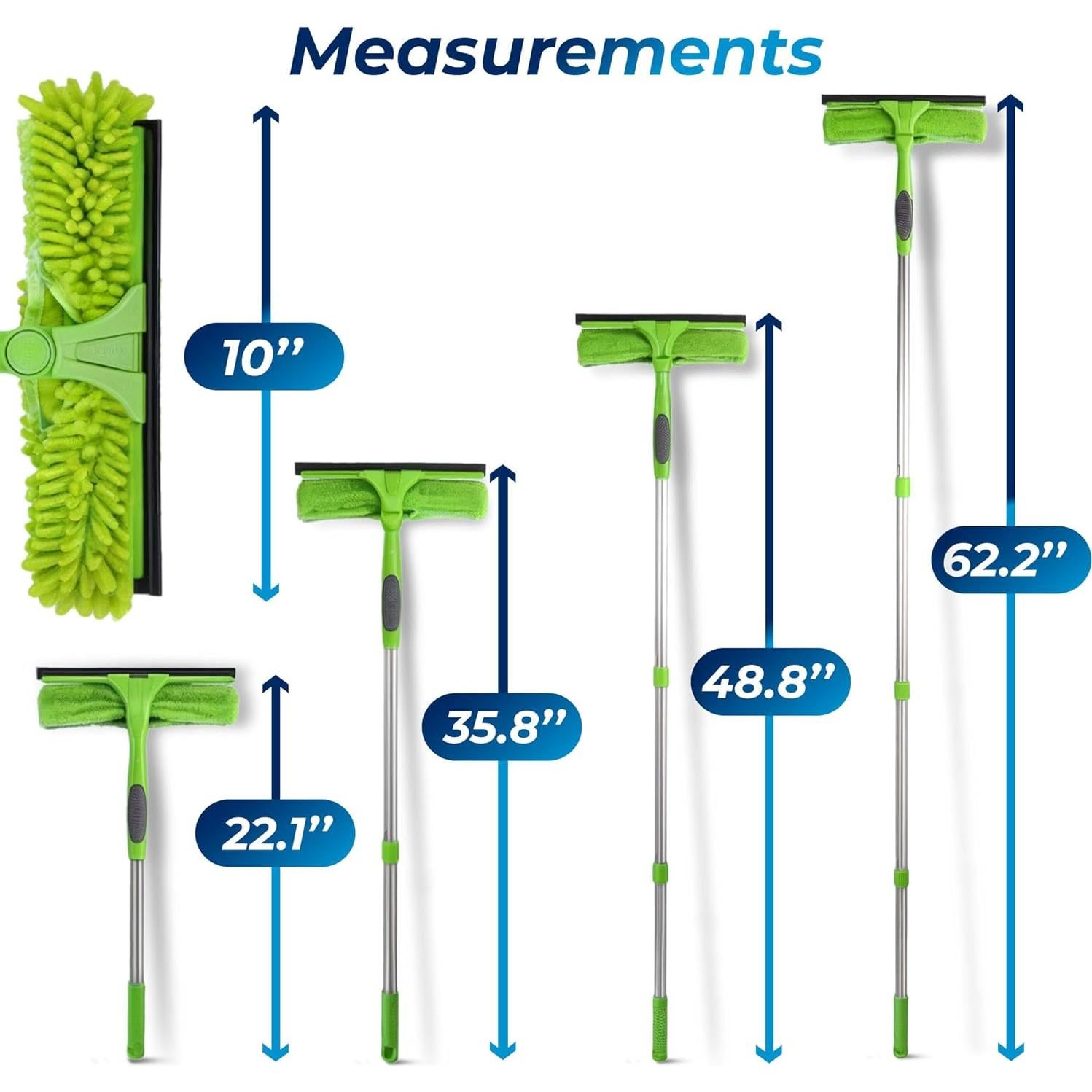 Kit Limpiaparabrisas DSV Estándar 2 en 1 con Poste Extensible 157.48 cm