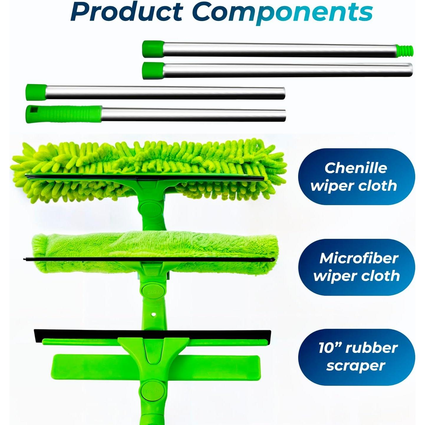 Kit Limpiaparabrisas DSV Estándar 2 en 1 con Poste Extensible 157.48 cm