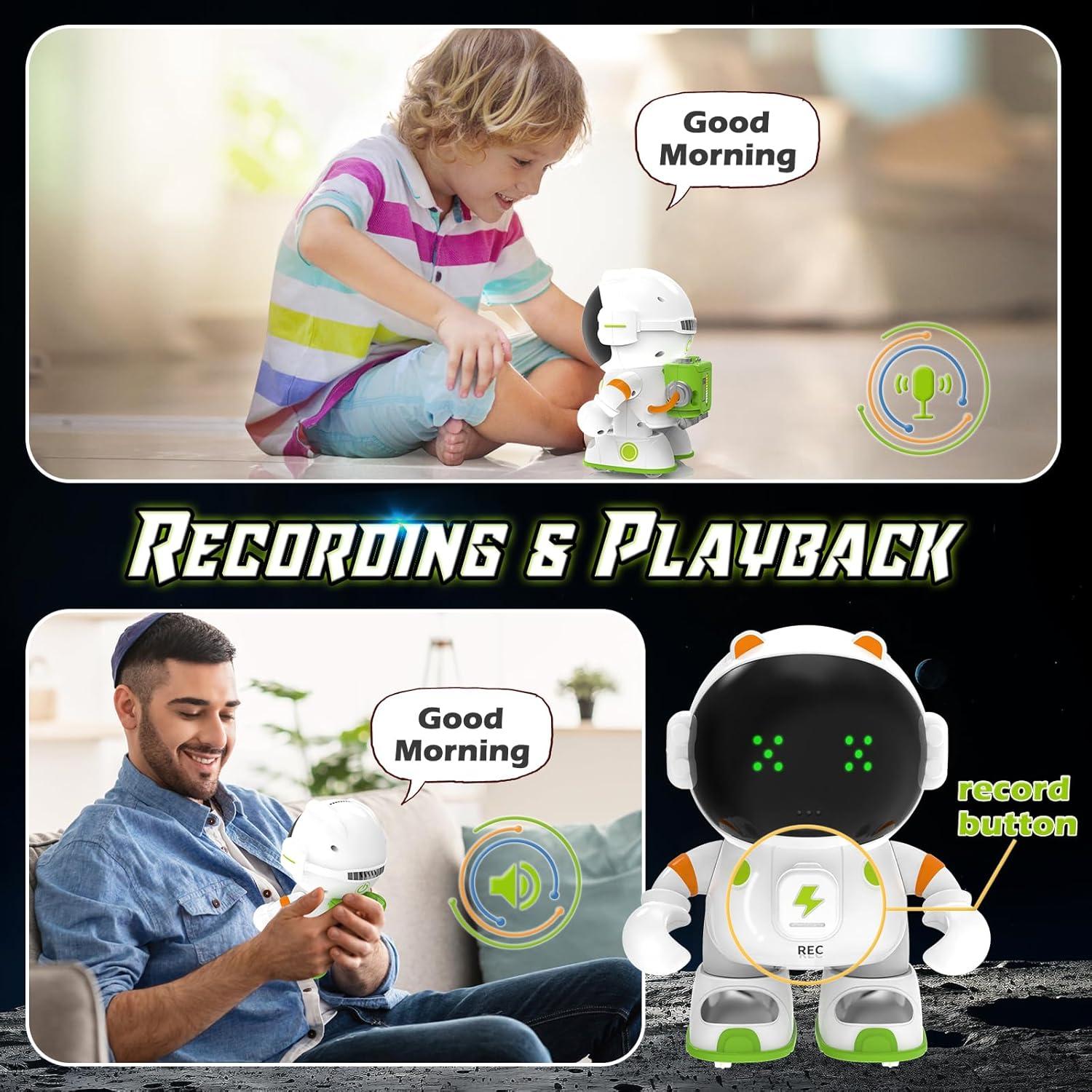 Robot Interactivo KaeKid para Niños 3-8 Años Verde Naranja