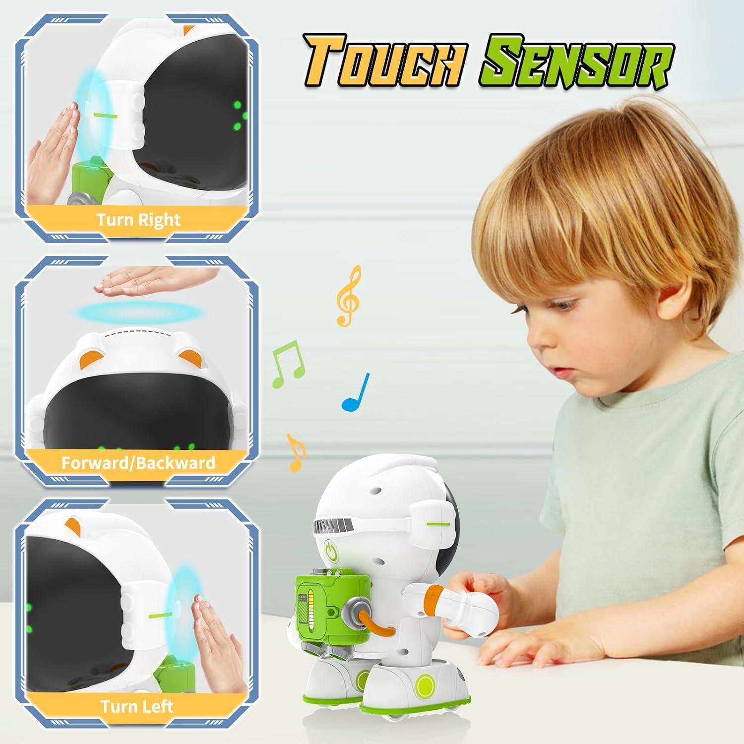 Robot Interactivo KaeKid para Niños 3-8 Años Verde Naranja