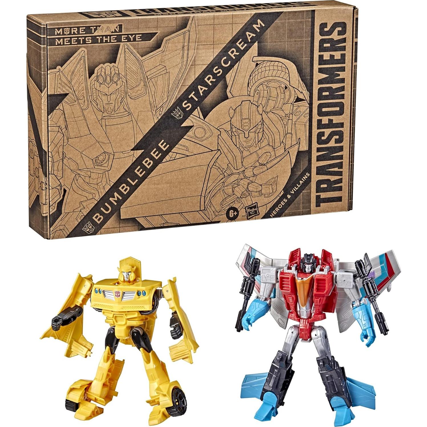 Transformers Paquete 2 Figuras Bumblebee y Starscream 18 cm