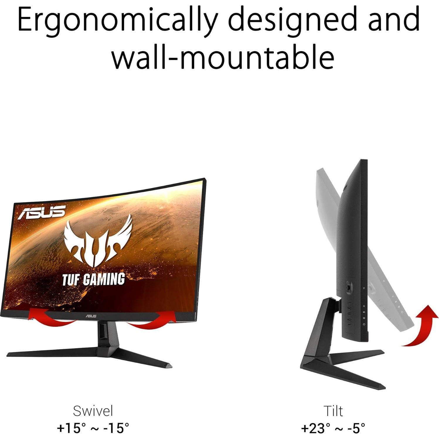 Monitor Curvo ASUS TUF Gaming VG27WQ1B 27" QHD 165Hz