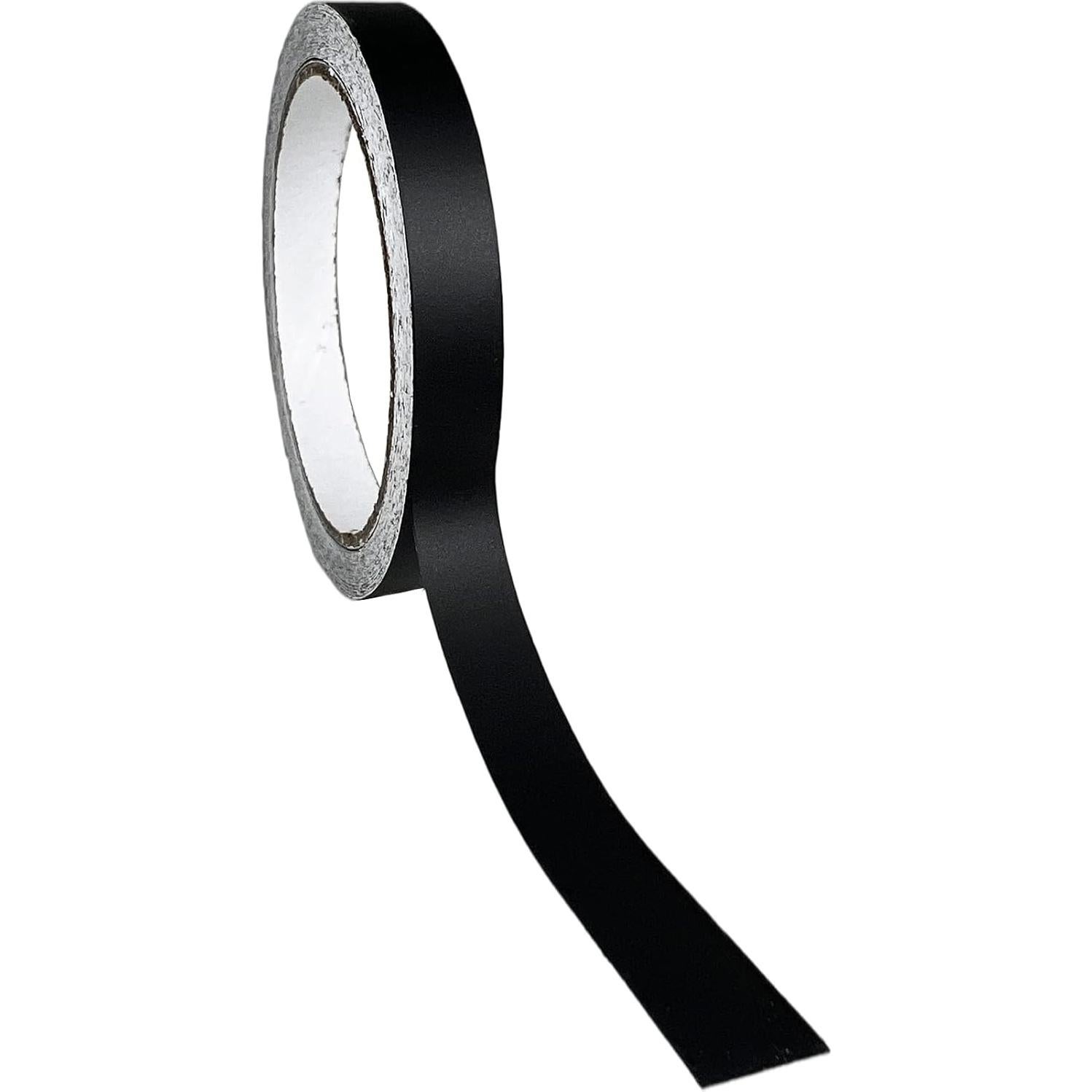 Cinta Adhesiva de Vinilo Mate Negra LZLRUN 1.27cm x 9.14m