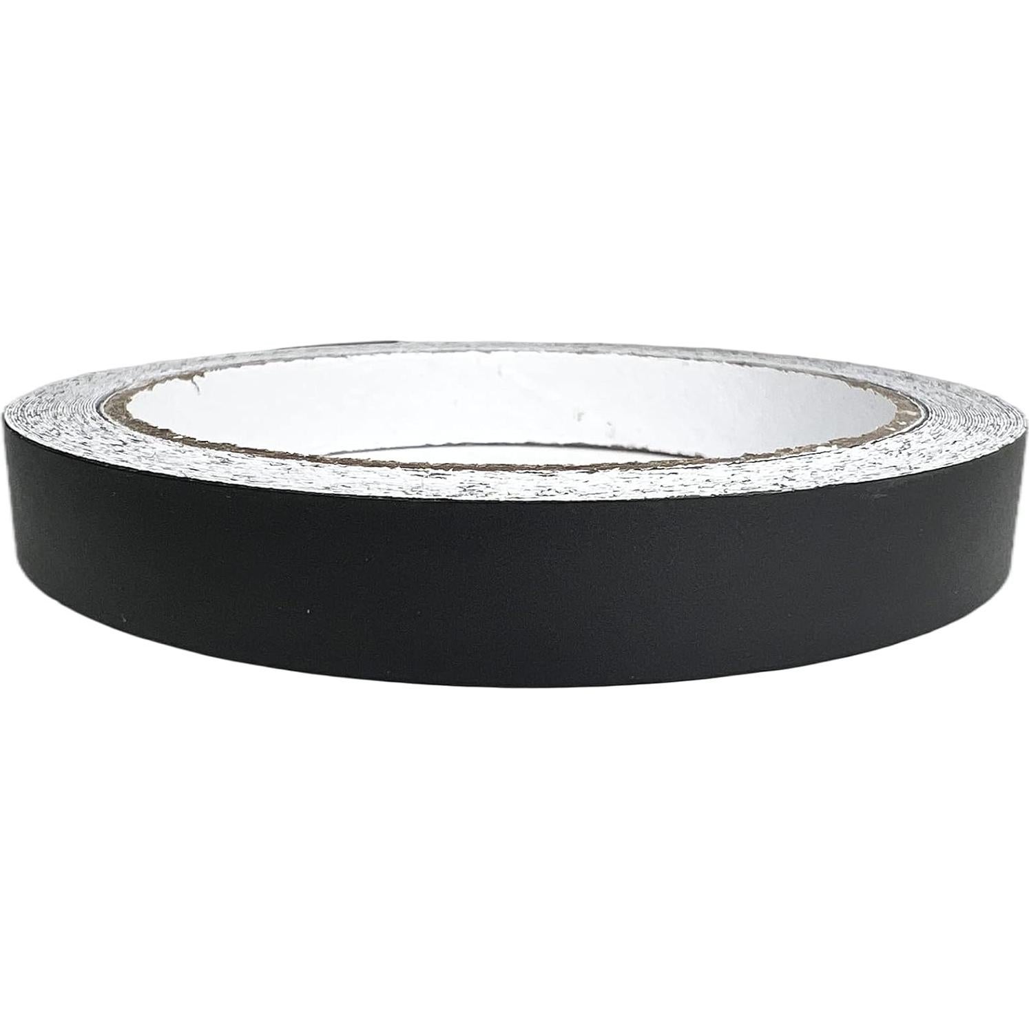 Cinta Adhesiva de Vinilo Mate Negra LZLRUN 1.27cm x 9.14m