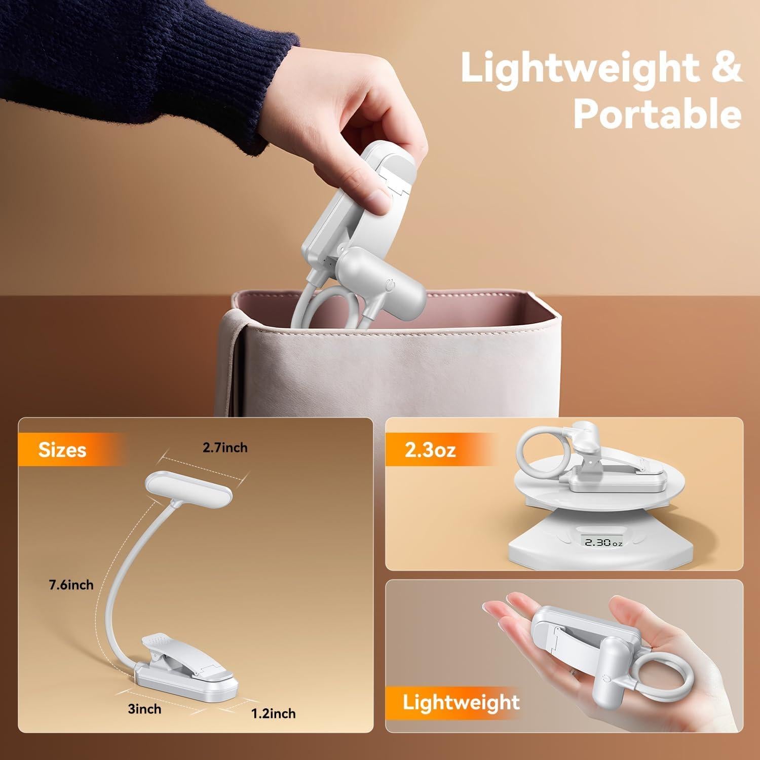 Luz de Lectura Recargable Sotipevs YD-388 20 LED 3 Temperaturas