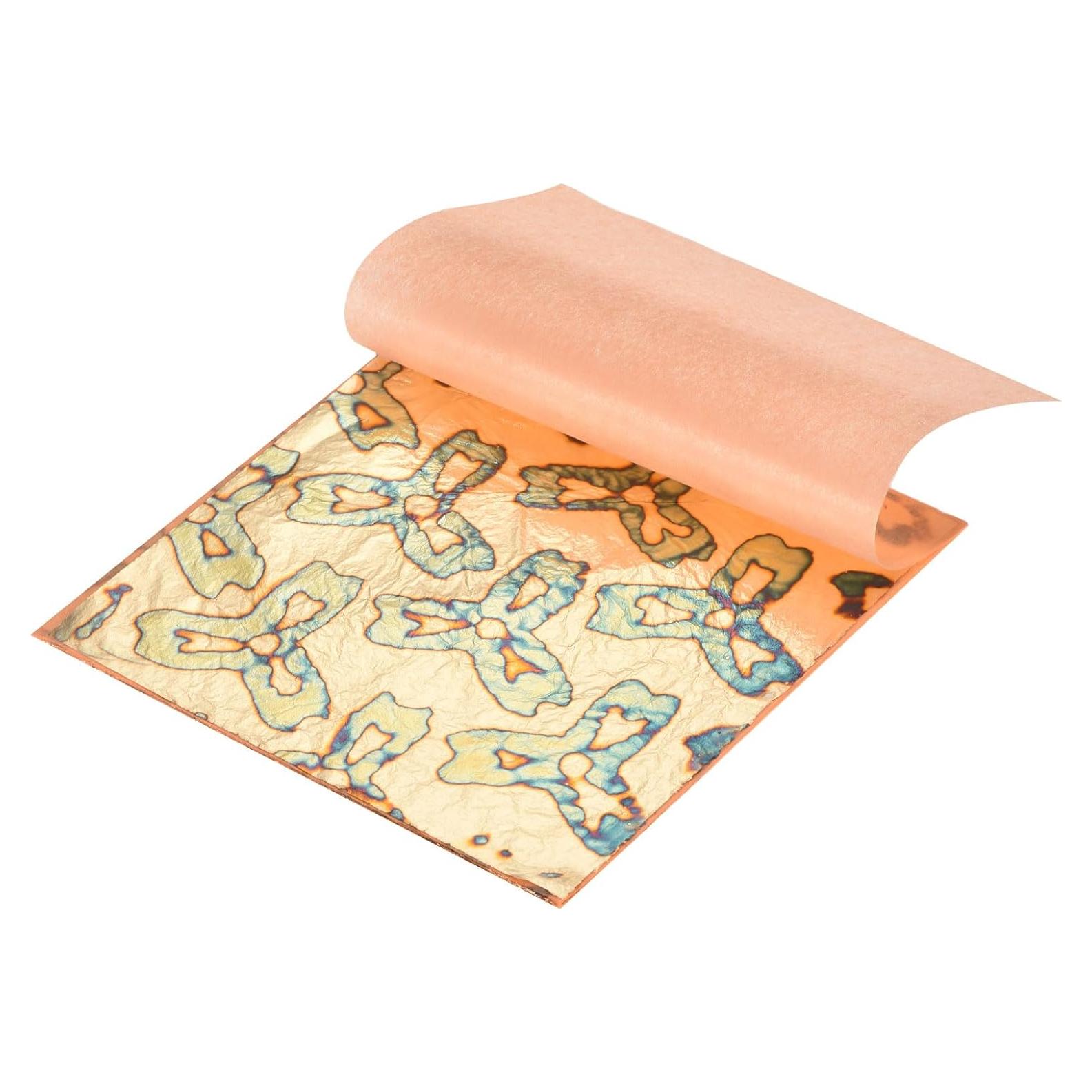 Hojas de Foil de Oro Imitación MECCANIXITY 25 Pcs 14x14cm