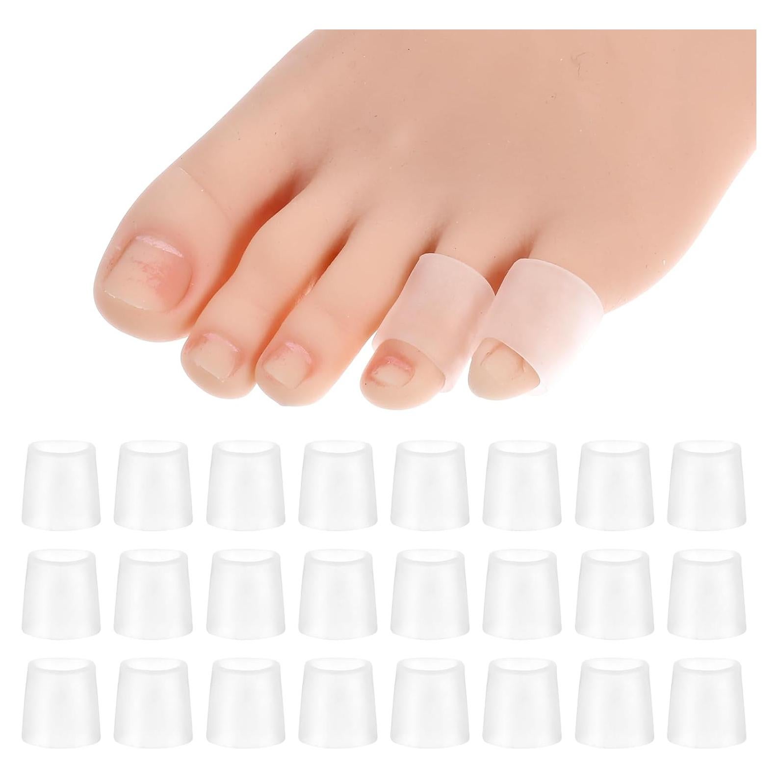 24 Protectores de Gel para Dedos del Pie WY LIGHTING, Transparente