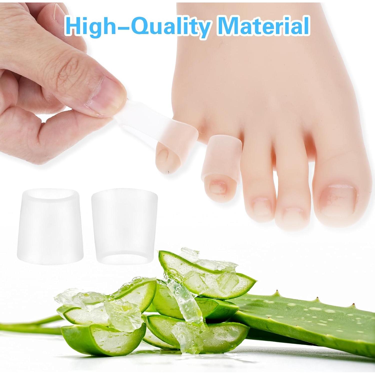 24 Protectores de Gel para Dedos del Pie WY LIGHTING, Transparente