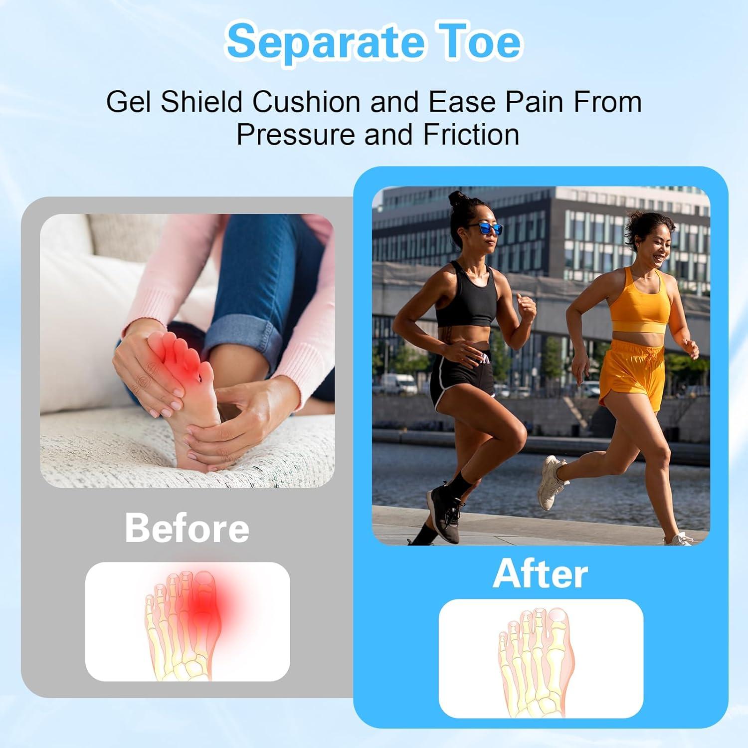 24 Protectores de Gel para Dedos del Pie WY LIGHTING, Transparente