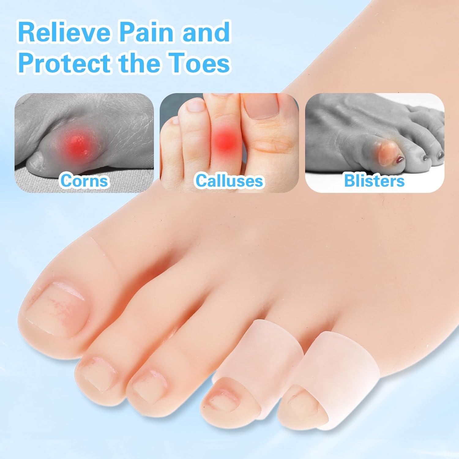 24 Protectores de Gel para Dedos del Pie WY LIGHTING, Transparente