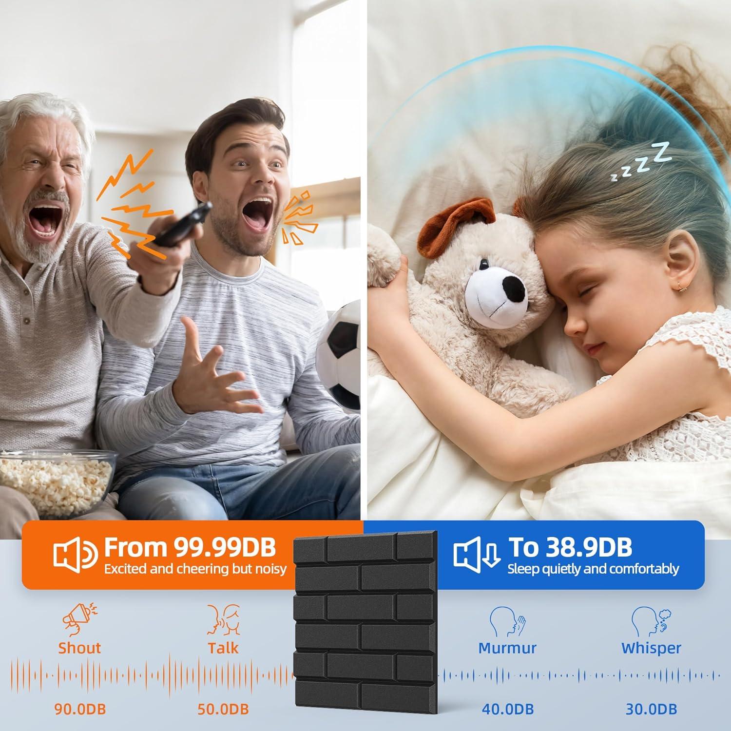 Paquete de 20 Paneles Acústicos NEPIS 30.48x30.48 cm Negro