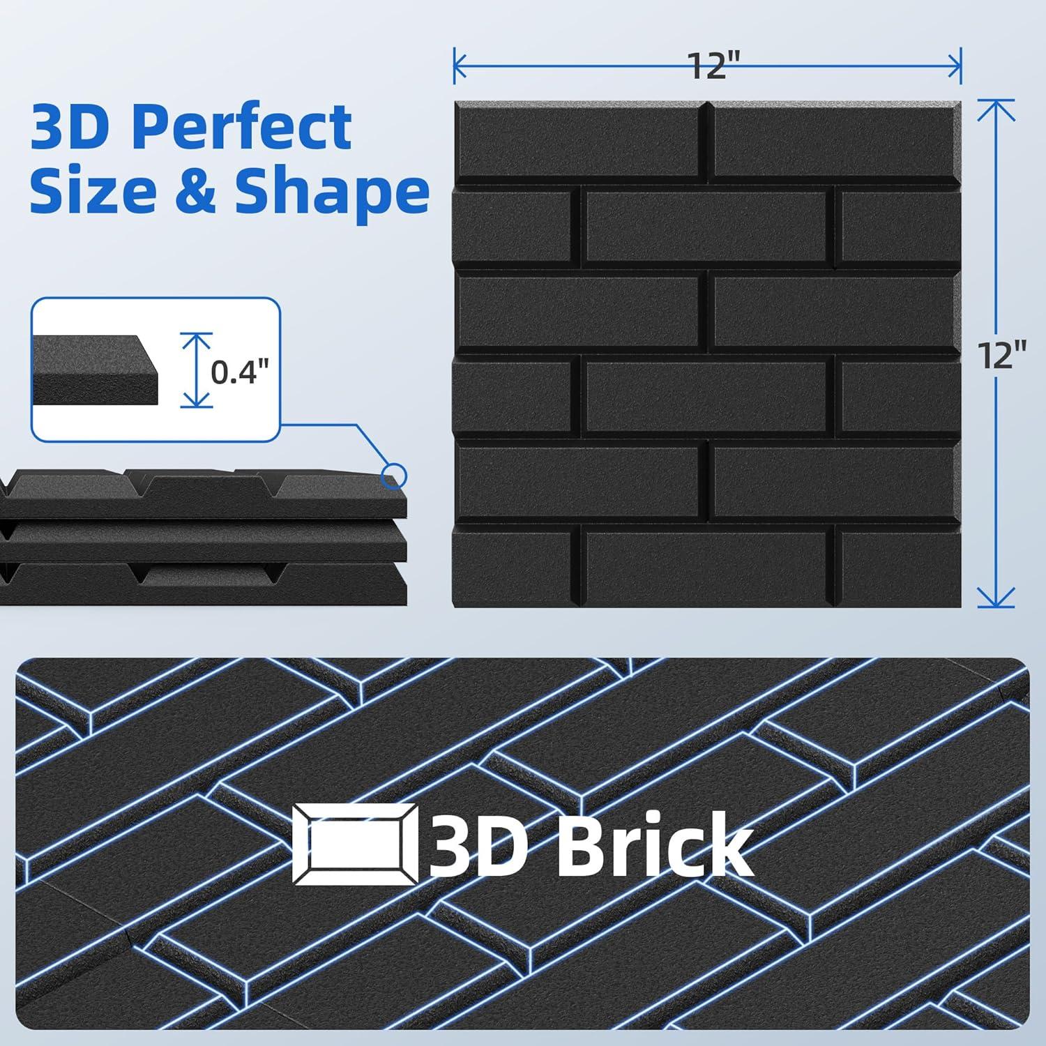 Paquete de 20 Paneles Acústicos NEPIS 30.48x30.48 cm Negro