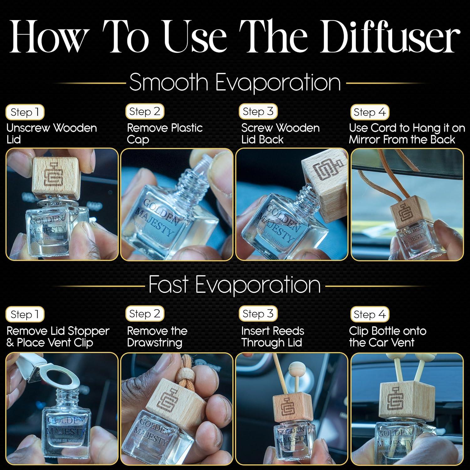 Difusor de Fragancia para Automóvil CARSPICES Majestad Dorada 8ml