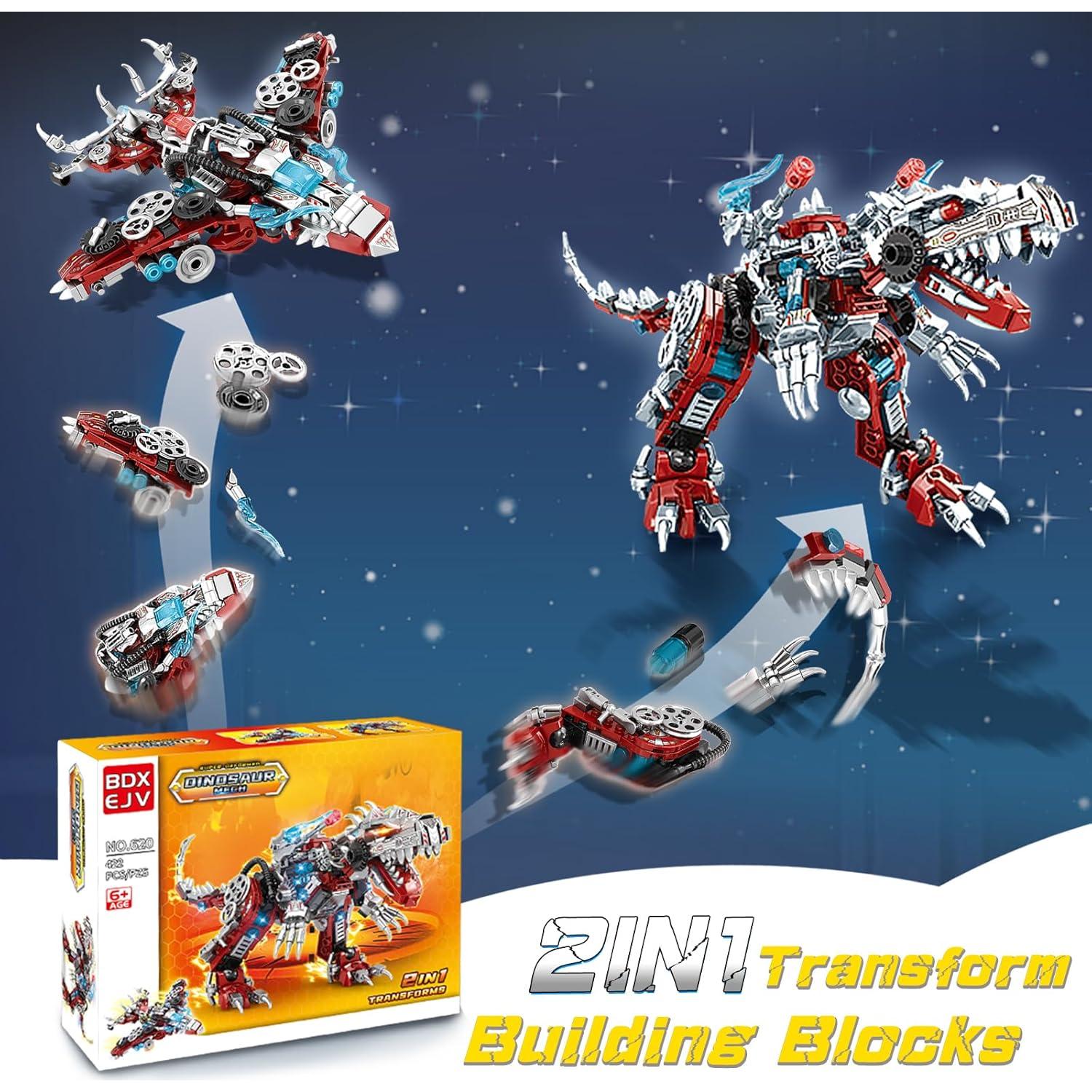 Kits de Construcción Dinosaurios STEM 2 en 1 422PCS