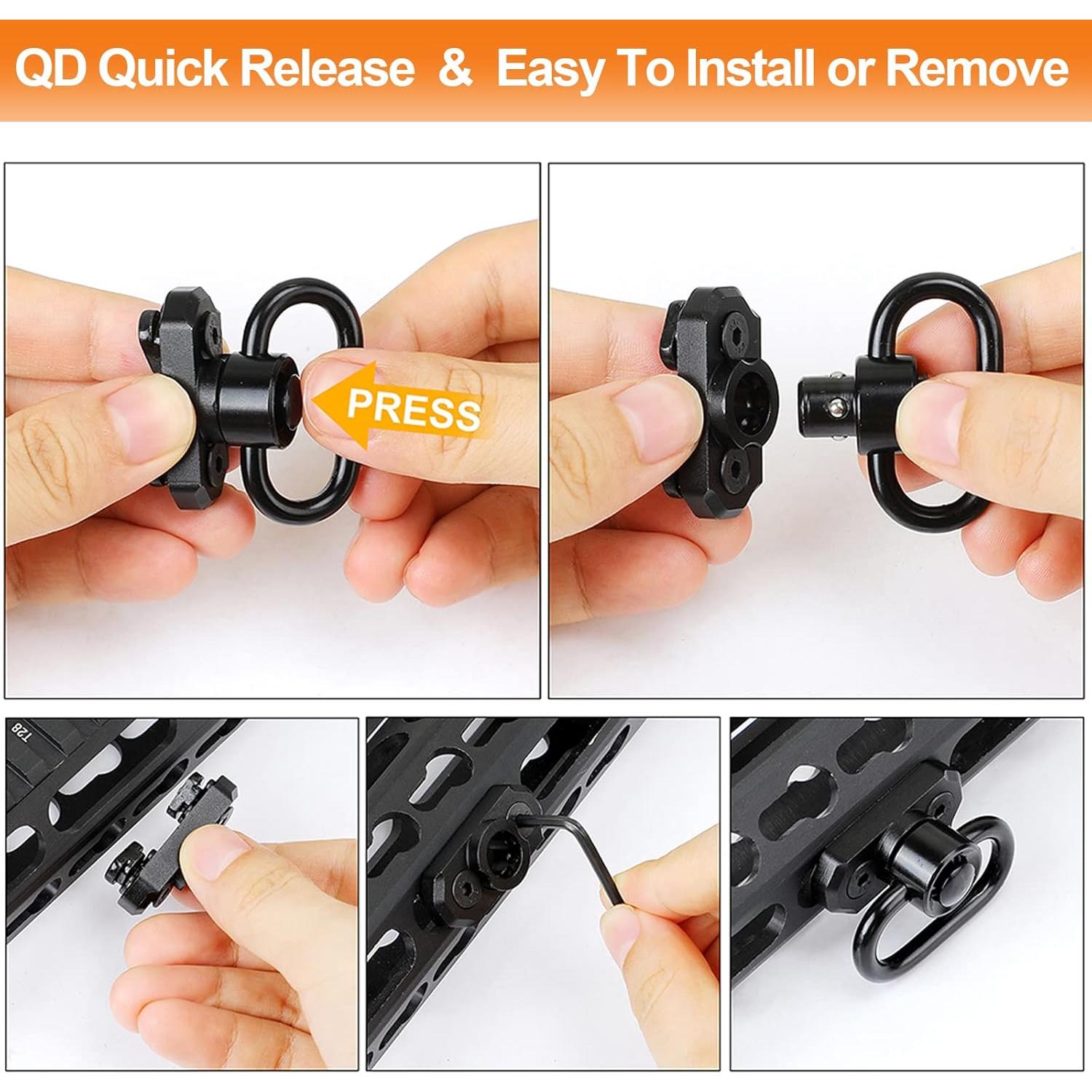 Correa de Dos Puntos Ajustable REERON 200.7 cm con Montajes