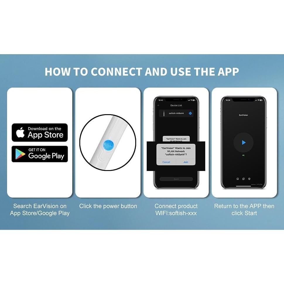 Limpiador de Oídos JIDING C66 - Otoscopio Inalámbrico HD 1080P