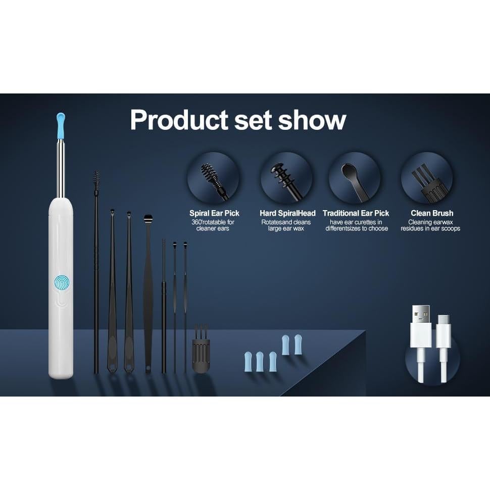 Limpiador de Oídos JIDING C66 - Otoscopio Inalámbrico HD 1080P